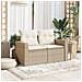 Divano da Giardino con Cuscini a 2 Posti Beige in Polyrattan - Foto miniatura 3