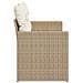Divano da Giardino con Cuscini a 2 Posti Beige in Polyrattan - Foto miniatura 5