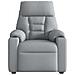 Poltrona Reclinabile Massaggio Elettrica Grigio Chiaro Tessuto - Foto miniatura 5