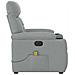 Poltrona Reclinabile Massaggio Elettrica Grigio Chiaro Tessuto - Foto miniatura 6
