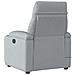 Poltrona Reclinabile Massaggio Elettrica Grigio Chiaro Tessuto - Foto miniatura 7