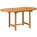 Set pranzo giardino  5 pezzi in legno massello di teak, Sedia da giardino impilabile  2 pz in legno massello di teak - Foto miniatura 5