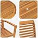 Set pranzo giardino  5 pezzi in legno massello di teak, Sedia da giardino impilabile  2 pz in legno massello di teak - Foto miniatura 9