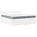 Letto Cassetti e Materasso Bianco 200x200cm Legno Massello Pino - Foto miniatura 1
