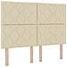 Letto con Rete a Molle con Materasso & LED Crema 140x200 cm Tessuto - Foto miniatura 3