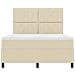 Letto con Rete a Molle con Materasso & LED Crema 140x200 cm Tessuto - Foto miniatura 8