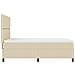 Letto con Rete a Molle con Materasso & LED Crema 140x200 cm Tessuto - Foto miniatura 9