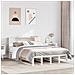 Letto Libreria senza Materasso Bianco 150x200 cm Legno Massello - Foto miniatura 2