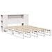 Letto Libreria senza Materasso Bianco 150x200 cm Legno Massello - Foto miniatura 3