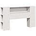 Letto Libreria senza Materasso Bianco 150x200 cm Legno Massello - Foto miniatura 4