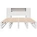 Letto Libreria senza Materasso Bianco 150x200 cm Legno Massello - Foto miniatura 5