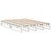Letto Libreria senza Materasso Bianco 150x200 cm Legno Massello - Foto miniatura 6