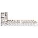 Letto Libreria senza Materasso Bianco 150x200 cm Legno Massello - Foto miniatura 7