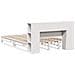 Letto Libreria senza Materasso Bianco 150x200 cm Legno Massello - Foto miniatura 8