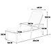 Mobili Da Salotto Con Chaise Longue, Con Cuscino In Cotone Impermeabile Beige, Alluminio Antiruggine Reclinabile Regolabile (1 Pz) - Foto miniatura 3