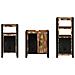 Set di mobili per il bagno 3 pcs Legno massello riciclato - Foto miniatura 6