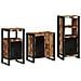 Set di mobili per il bagno 3 pcs Legno massello riciclato - Foto miniatura 8