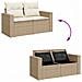 Set Divano da Giardino 13 pcs beige e panna 90 x 55 x 71 cm - Foto miniatura 9