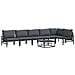 Set Divano da Giardino 7 pcs Antracite Acciaio - Foto miniatura 1