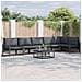 Set Divano da Giardino 7 pcs Antracite Acciaio - Foto miniatura 2