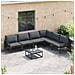 Set Divano da Giardino 7 pcs Antracite Acciaio - Foto miniatura 5