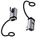 Adattatore Angolato Usb-c Femmina A Usb-c Maschio 240w 120gbps Con Cordino (2 Pezzi) Silver - Foto miniatura 1
