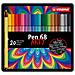 Pen 68 - Pennarello Premium - ARTY - Scatola in Metallo da 20 - Colori Assortiti - Foto miniatura 2