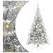 Albero di Natale artificiale con luci integrate Argento 240 cm - Foto miniatura 1