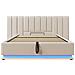 Letto Contenitore Beige Con Ricarica Multifunzione E Design Moderno - Foto miniatura 3