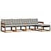 Set di divani da esterno 5 pcs Grigio Naturale e Chiaro - Foto miniatura 1