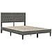 Struttura letto con materasso Grigio scuro 140 x 200 cm Velluto - Foto miniatura 4