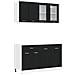 Unità Cucina LYON 4 pcs Rovere Nero Legno ingegnerizzato - Foto miniatura 1