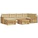 Set di divani da esterno con cuscino 7 pcs Bianco e Beige - Foto miniatura 1
