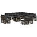 Set Divano da Giardino 14 pz Grigio e Grigio Scuro polyrattan - Foto miniatura 1