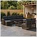 Set Divano da Giardino 10 pz Grigio e Grigio Scuro polyrattan - Foto miniatura 8