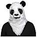 Maschera da orso panda con mascella mobile taglia unica - Foto miniatura 1