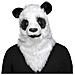 Maschera da orso panda con mascella mobile taglia unica - Foto miniatura 2