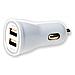 IUSB2-CAR2-2A2P - Caricatore da Auto 2p USB 5V 1A&2.1A Bianco - Foto miniatura 1