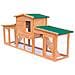 Grande Gabbia Coniglio Per Piccoli Animali Domestici Con Tetto Legno - Foto miniatura 1