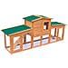 Grande Gabbia Coniglio Per Piccoli Animali Domestici Con Tetto Legno - Foto miniatura 3