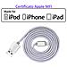 Cavo Lightning In Corda Apple Certificato Mfi 1mt Argento - Foto miniatura 1