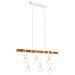 Lampadario Townshend Con 6 Lampadine In Legno Bianco E Beige - Foto miniatura 1