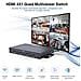 Premiumcord Hdmi 4x1 Quad Multi Viewer Con Telecomando Alimentatore E Di Retealloggiamento Il Video Metallorisoluzione In Full Hd 1080p 60hzhdcpcolore Argento - Foto miniatura 5