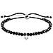 , Braccialetto Con Perle Nere E Pietra Bianca, In Argento Sterling 925, Lunghezza 13 - 20 Cm - Foto miniatura 1