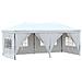 Tenda Per Feste Pieghevole Con Pareti Laterali Bianco 3x6 M - Foto miniatura 1