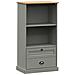 Libreria Vigo 60x35x114,5 Cm In Legno Massello Di Pino Grigio - Foto miniatura 1