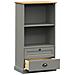 Libreria Vigo 60x35x114,5 Cm In Legno Massello Di Pino Grigio - Foto miniatura 5