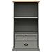 Libreria Vigo 60x35x114,5 Cm In Legno Massello Di Pino Grigio - Foto miniatura 6