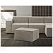 Pouf Barbara, Pouf Da Salotto, 100% Made In Italy, Poltroncina Relax In Tessuto Imbottito, Cm 80x70h43, Tortora - Foto miniatura 1