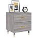 Comodini 2 Pz Grigio Sonoma 40x35x47,5 Cm In Legno Multistrato - Foto miniatura 3
